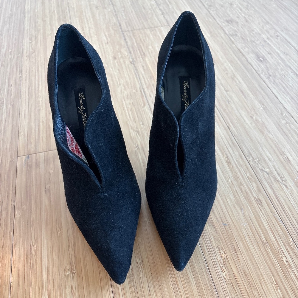 Beverly Feldman slimming suede bootie